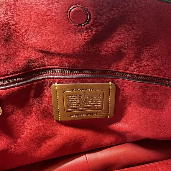 Coach Bedford Smooth Glovetanned Leather Hobo Handbag Oxblood - Picture 2 of 11